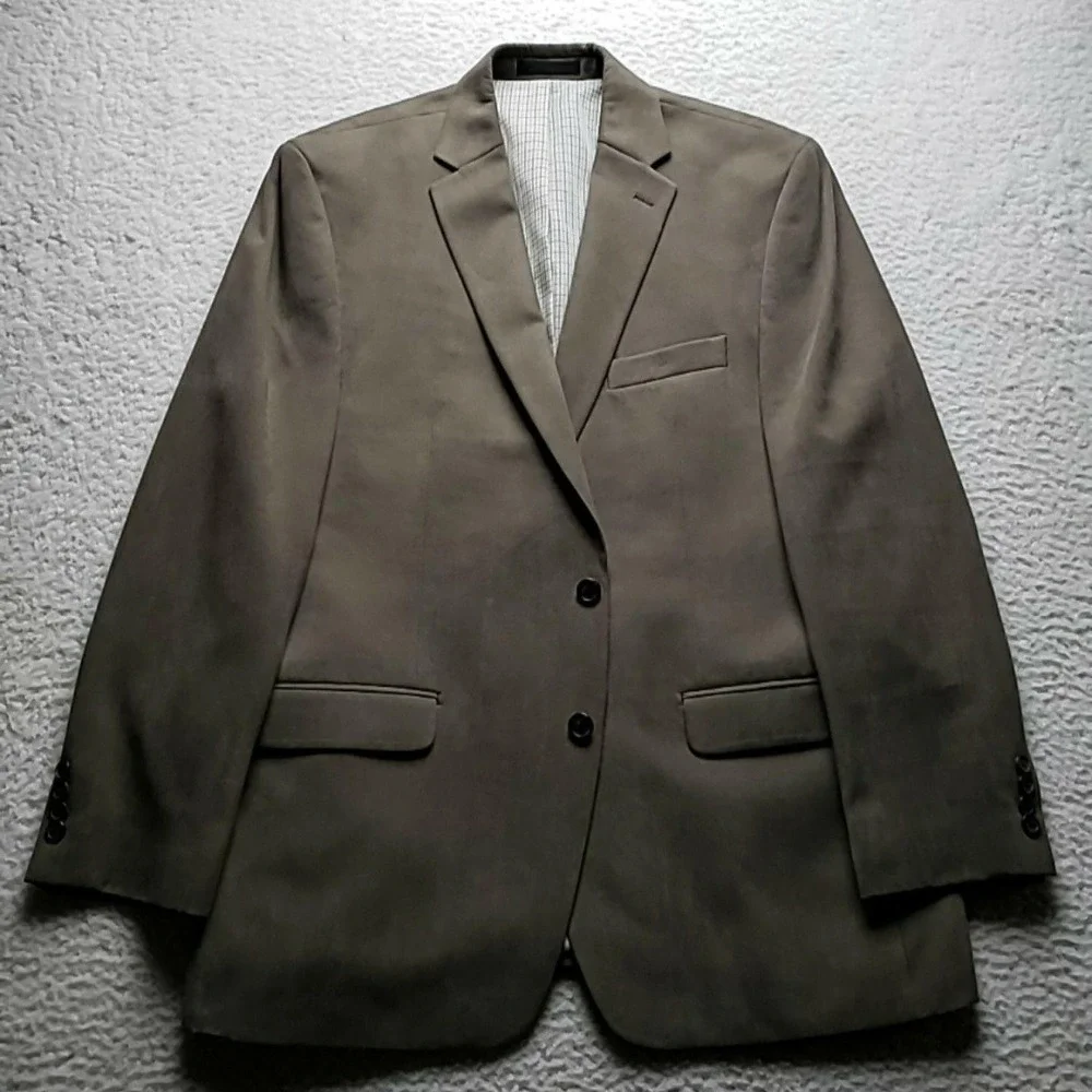 Lauren Ralph Lauren Blazer Mens 44R Brown 100% Polyester Sport Coat Jacket